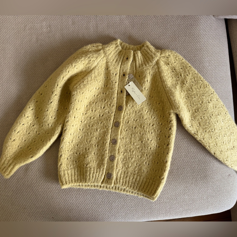 Rylee + Cru yellow girls sweater